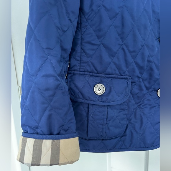 Burberry Blue Quilted Puffer Jacket Sz L - Picture 2 of 8